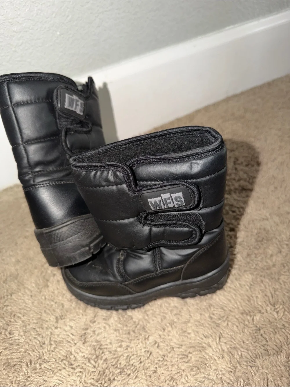 Kids Black Snow Boots 9 kids